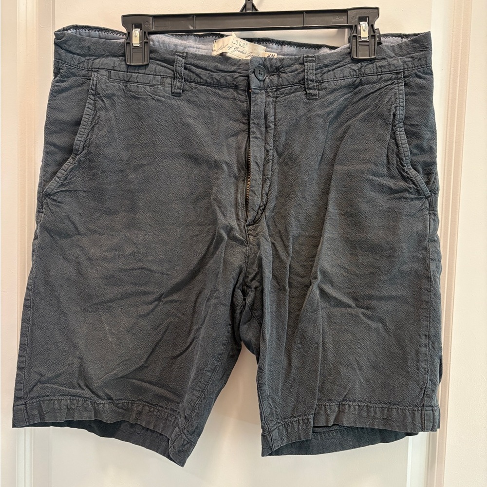 H&M Men's Charcoal Flat Front Shorts